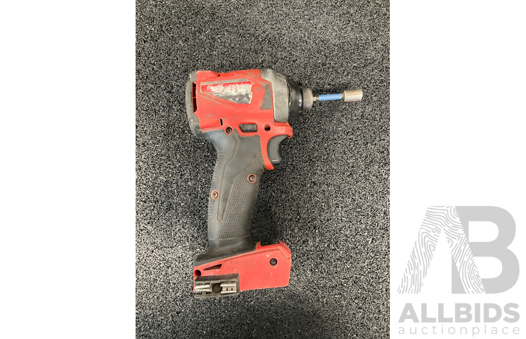 MILWAUKEE M18 FUEL 18V Angle Grinder, Impact Driver and 6.0Ah Battery - Lot of 3