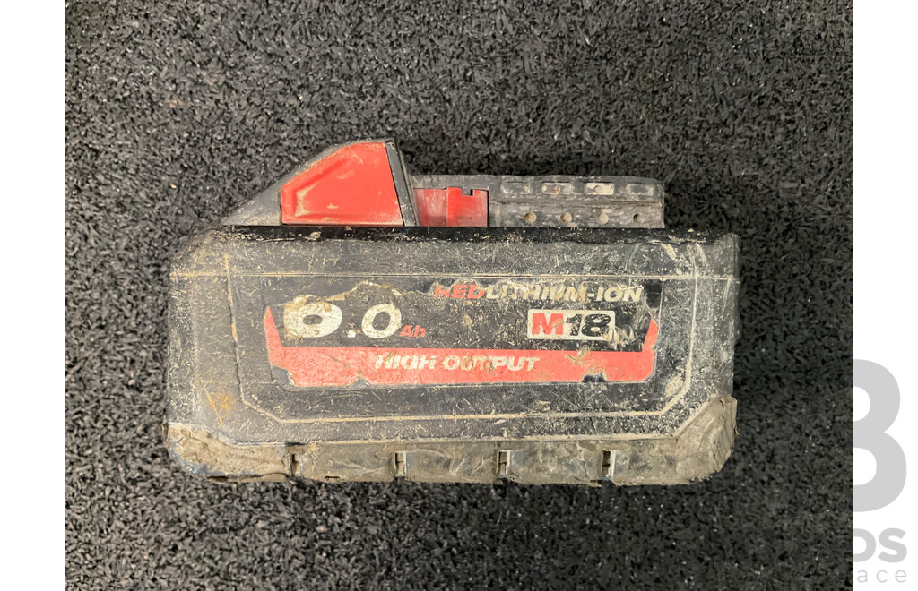 MILWAUKEE M18 FUEL 18V Angle Grinder, Impact Driver and 6.0Ah Battery - Lot of 3