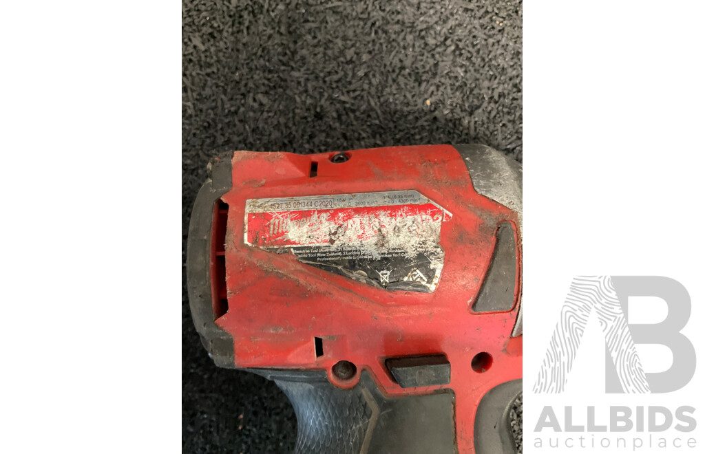 MILWAUKEE M18 FUEL 18V Angle Grinder, Impact Driver and 6.0Ah Battery - Lot of 3