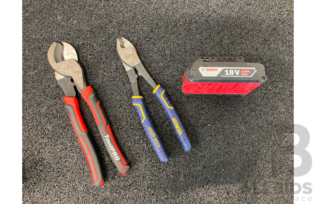 BOSCH Engle Grinder with 2.0Ah Battery and Tools - Lot of 4