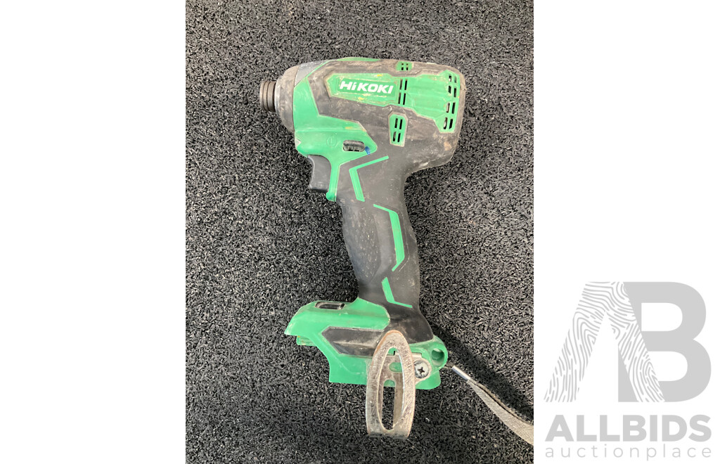 HIKOKI 18V Impact Driver (WH 18DBSL), Impact Driver Drill (DV18DBSL) and Impact Driver (WH 18DBDL2) - Lot of 3