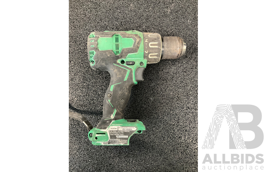 HIKOKI 18V Impact Driver (WH 18DBSL), Impact Driver Drill (DV18DBSL) and Impact Driver (WH 18DBDL2) - Lot of 3