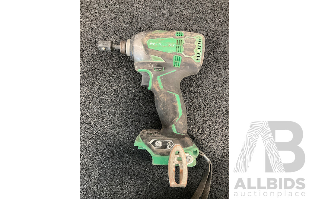 HIKOKI 18V Impact Driver (WH 18DBSL), Impact Driver Drill (DV18DBSL) and Impact Driver (WH 18DBDL2) - Lot of 3