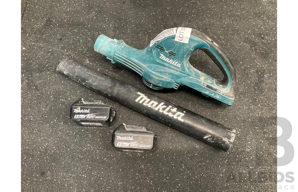 MAKITA 2 X 18V Blower with 2x 5.0Ah Battery - Lot of 3