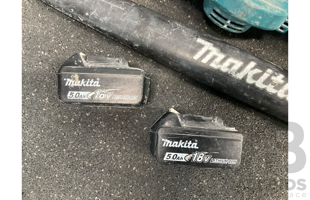 MAKITA 2 X 18V Blower with 2x 5.0Ah Battery - Lot of 3