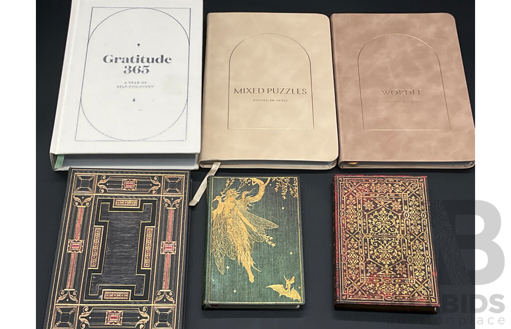 Collection of Various Notebooks, Puzzle Books and WILO Puffer Travel Bag - Lot of 14