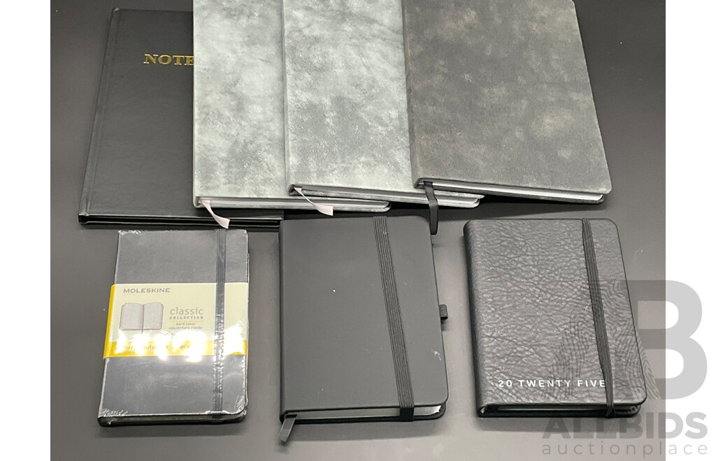 Collection of Various Notebooks, Puzzle Books and WILO Puffer Travel Bag - Lot of 14