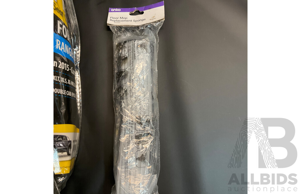 Ford Ranger Seat Covers & ANKO Mop Replacement Sponge & Box of Green Wall Plugs