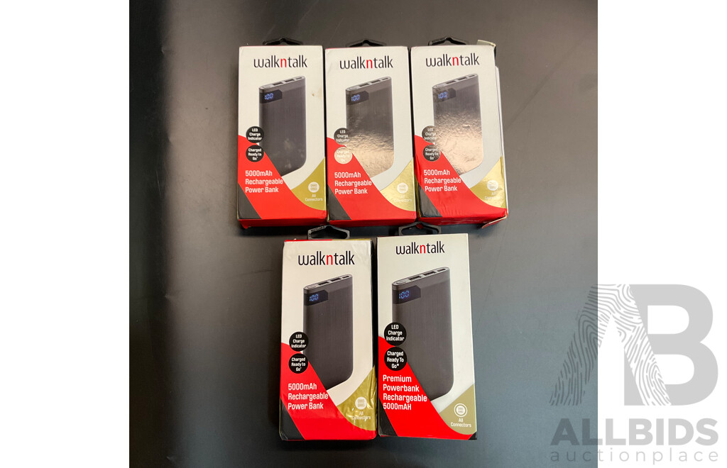 Walkntalk Power Bank 5000mAh X5 & Anko Earring & Rings - Lot of 8