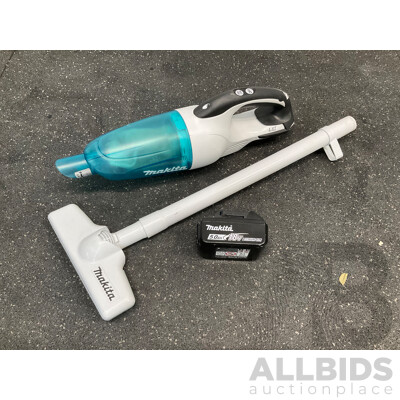 MAKITA 18V Cordless Stick Vacuum Cleaner (DCL181F) with 5.0Ah Battery - Lot of 2