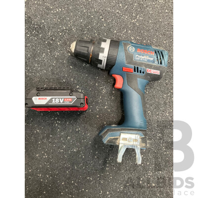 BOSH Professional GSB 18V-EC Cordless Combi Drill  and 2.0Ah Battery - Lot of 2