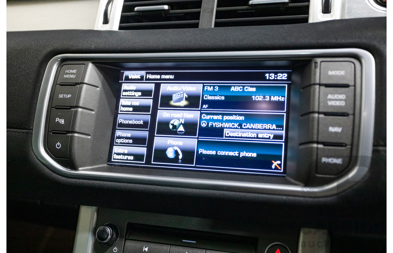 06/2014 Range Rover Evoque SD4 PURE (AWD) LV MY14 5D Wagon Santorini Black Turbo Diesel 2.2L