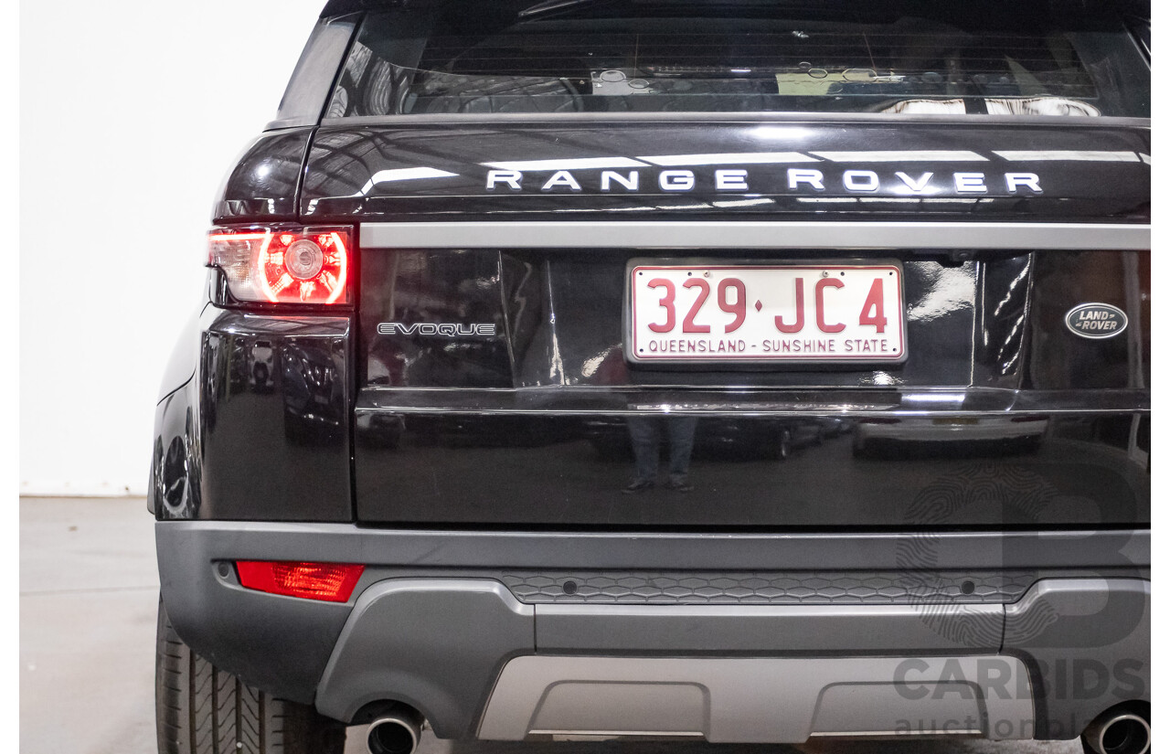 06/2014 Range Rover Evoque SD4 PURE (AWD) LV MY14 5D Wagon Santorini Black Turbo Diesel 2.2L