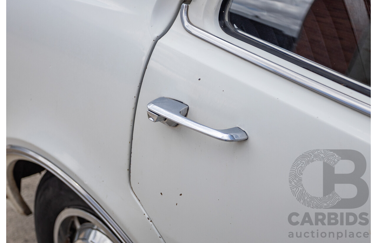 01/1968 Holden HK Premier 4d Sedan Grecian White 186S 3.0L - Matching Numbers Survivor Car