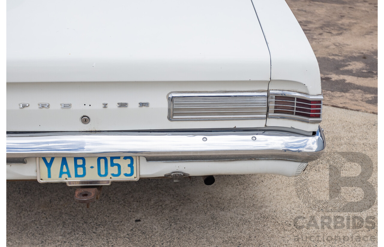 01/1968 Holden HK Premier 4d Sedan Grecian White 186S 3.0L - Matching Numbers Survivor Car