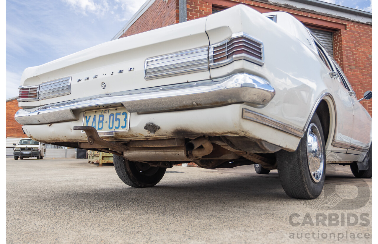 01/1968 Holden HK Premier 4d Sedan Grecian White 186S 3.0L - Matching Numbers Survivor Car