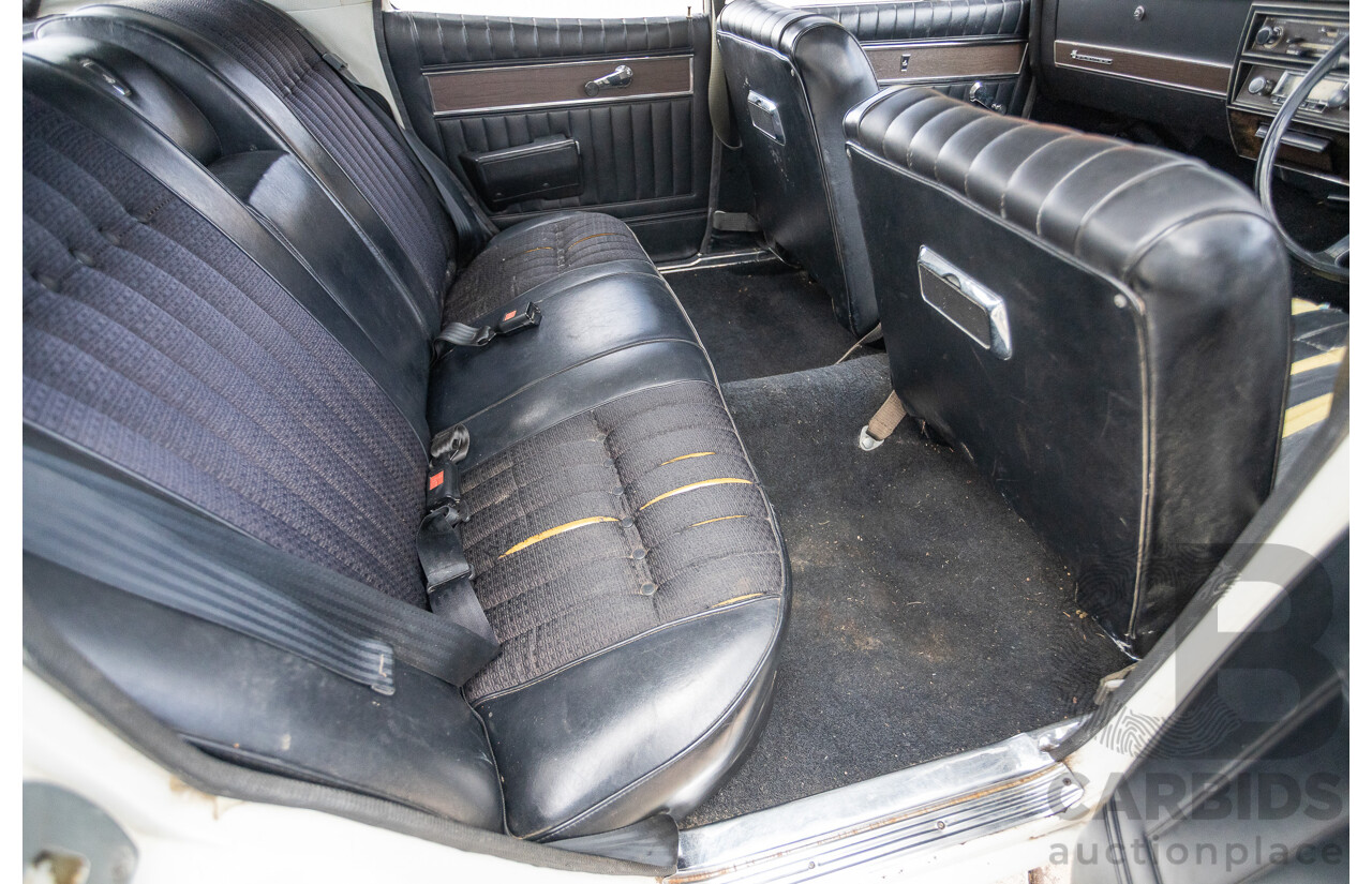 01/1968 Holden HK Premier 4d Sedan Grecian White 186S 3.0L - Matching Numbers Survivor Car