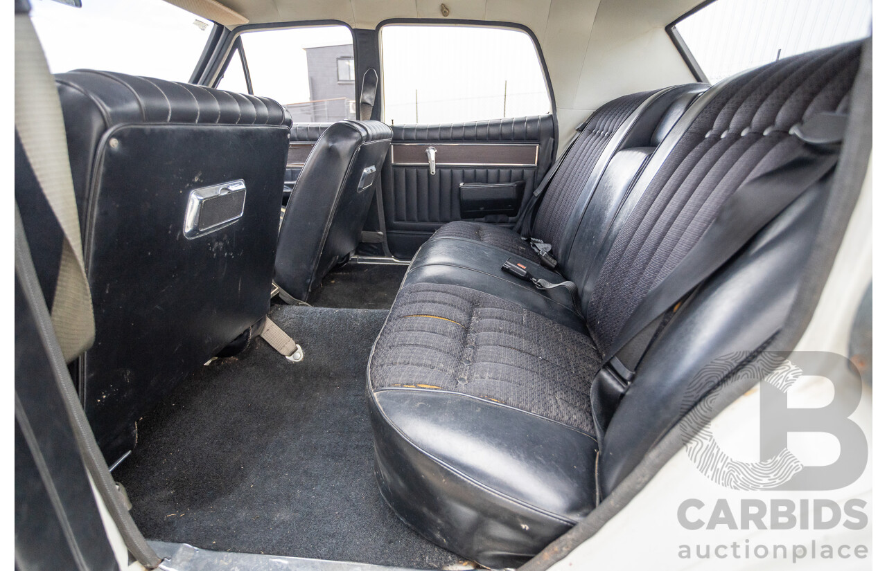 01/1968 Holden HK Premier 4d Sedan Grecian White 186S 3.0L - Matching Numbers Survivor Car