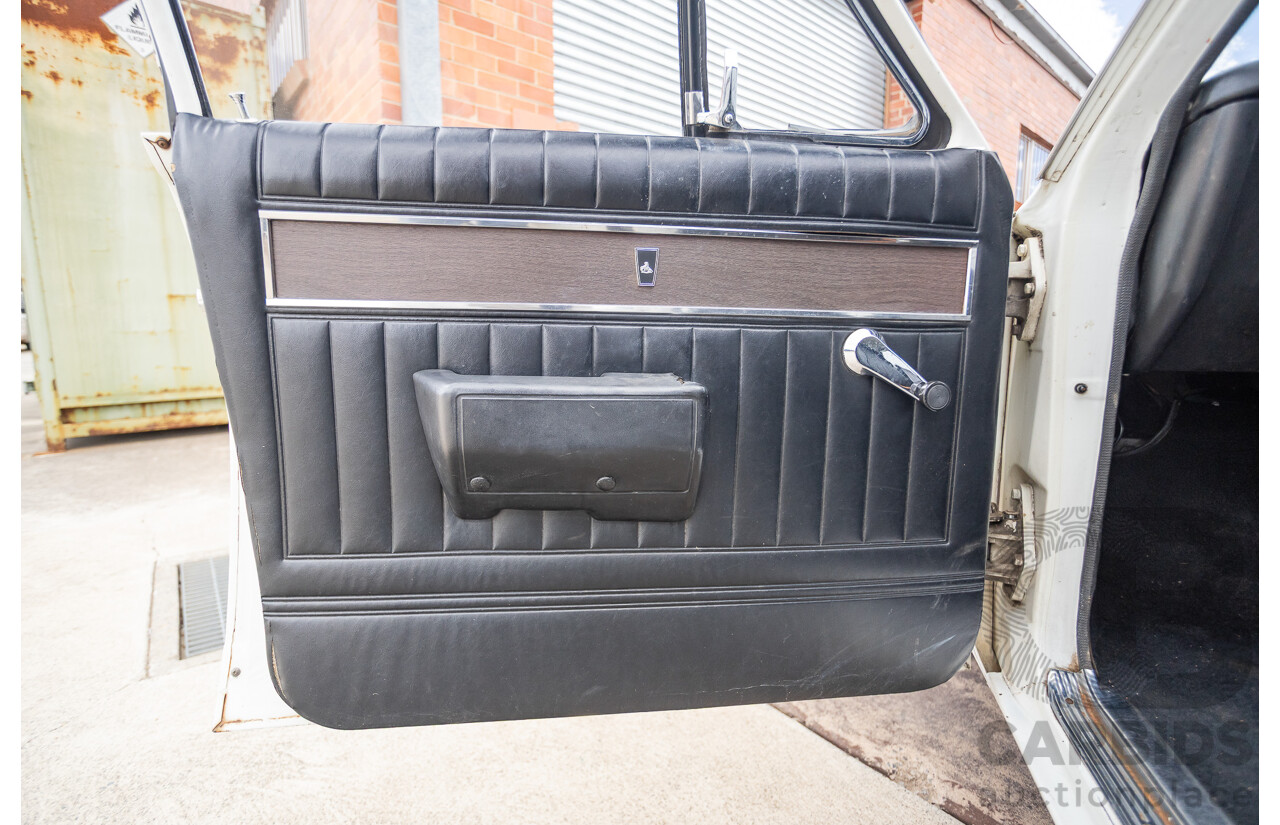 01/1968 Holden HK Premier 4d Sedan Grecian White 186S 3.0L - Matching Numbers Survivor Car