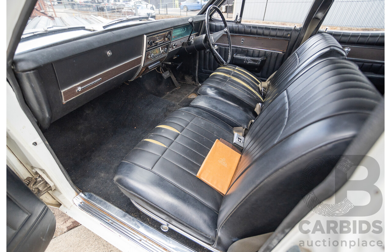 01/1968 Holden HK Premier 4d Sedan Grecian White 186S 3.0L - Matching Numbers Survivor Car