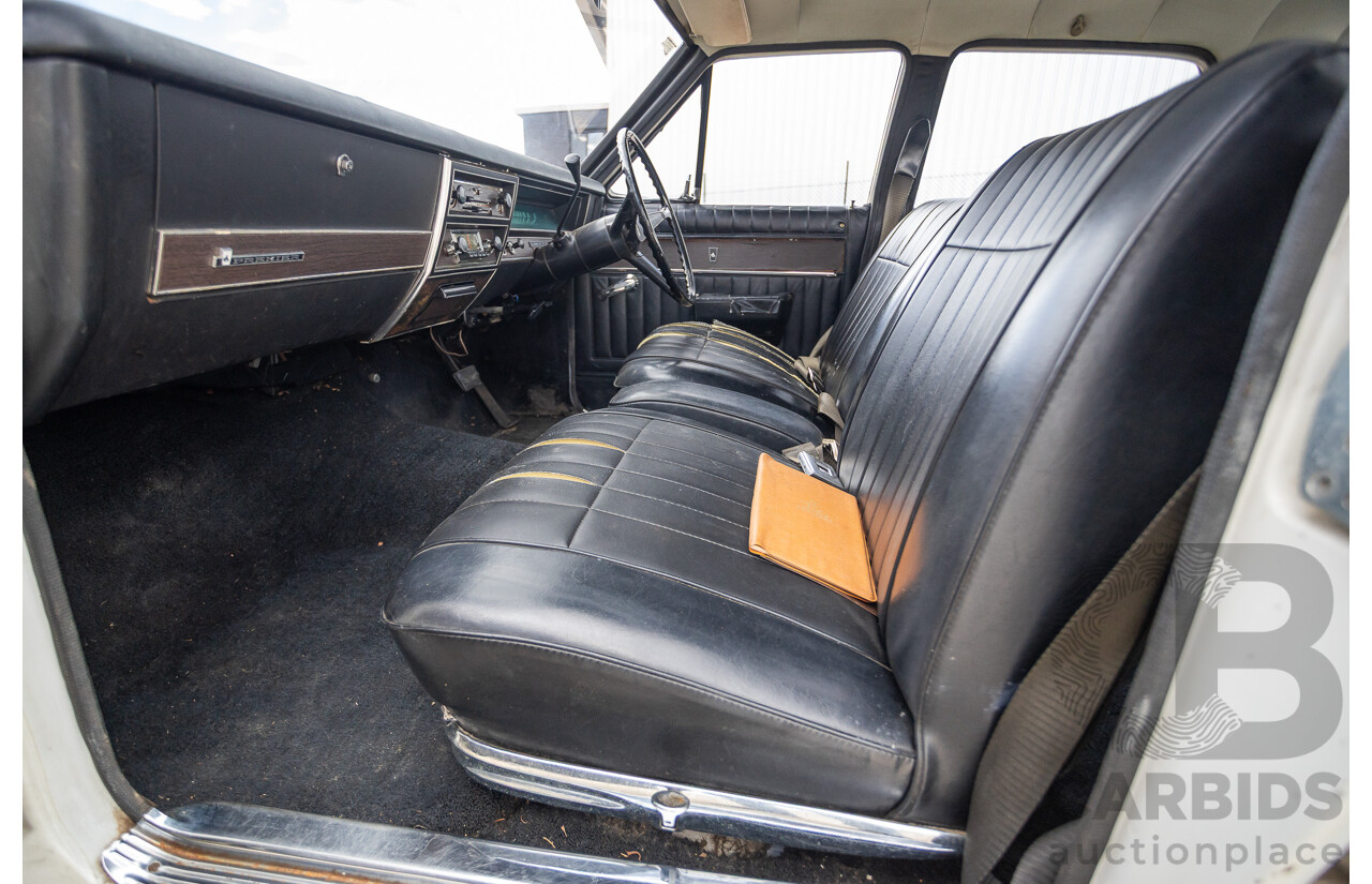 01/1968 Holden HK Premier 4d Sedan Grecian White 186S 3.0L - Matching Numbers Survivor Car