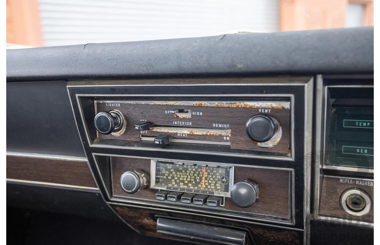 01/1968 Holden HK Premier 4d Sedan Grecian White 186S 3.0L - Matching Numbers Survivor Car