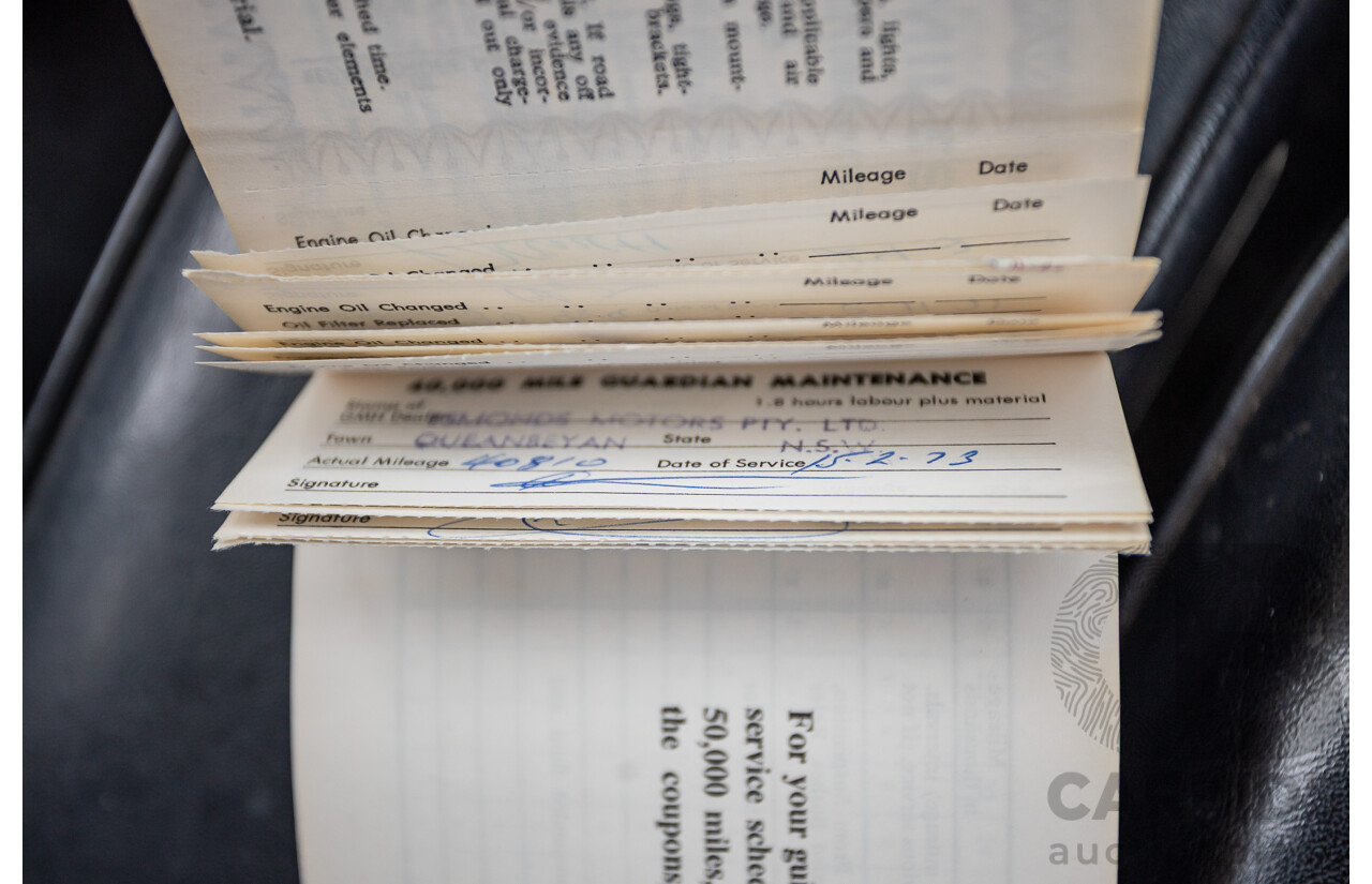 01/1968 Holden HK Premier 4d Sedan Grecian White 186S 3.0L - Matching Numbers Survivor Car