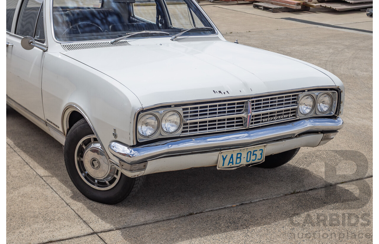 01/1968 Holden HK Premier 4d Sedan Grecian White 186S 3.0L - Matching Numbers Survivor Car