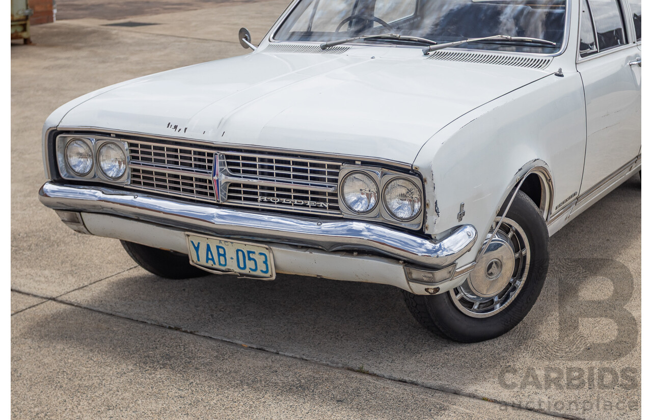 01/1968 Holden HK Premier 4d Sedan Grecian White 186S 3.0L - Matching Numbers Survivor Car