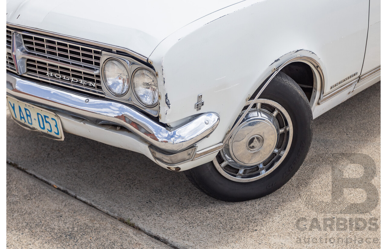 01/1968 Holden HK Premier 4d Sedan Grecian White 186S 3.0L - Matching Numbers Survivor Car