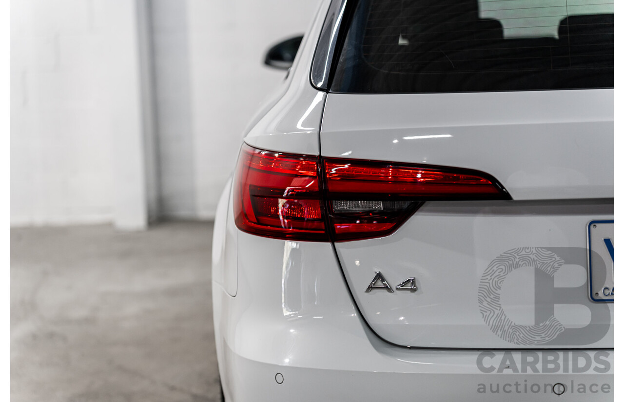 4/2017 Audi A4 2.0 TFSI Quattro Sport (AWD) F4 MY17 (B9) 4d Wagon Glacier White Pearl Turbo 2.0L