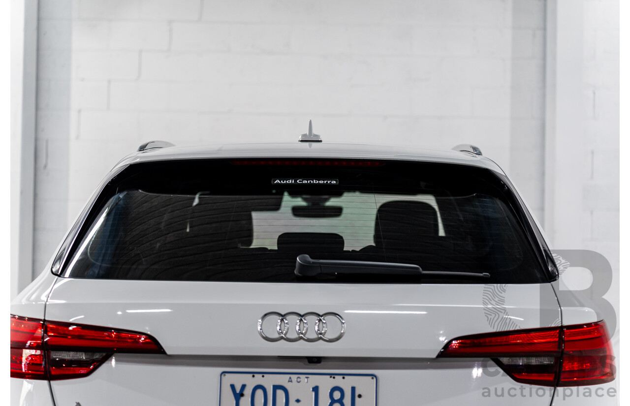 4/2017 Audi A4 2.0 TFSI Quattro Sport (AWD) F4 MY17 (B9) 4d Wagon Glacier White Pearl Turbo 2.0L