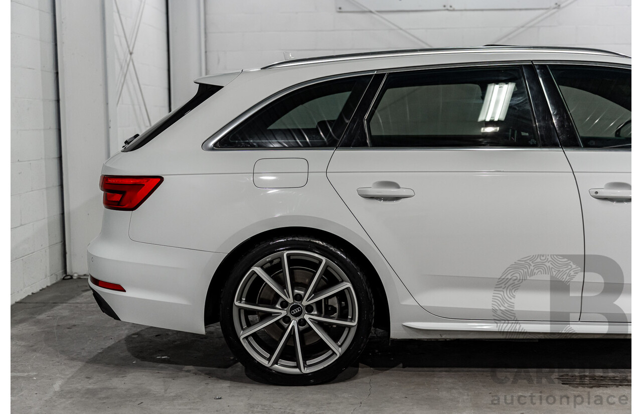 4/2017 Audi A4 2.0 TFSI Quattro Sport (AWD) F4 MY17 (B9) 4d Wagon Glacier White Pearl Turbo 2.0L