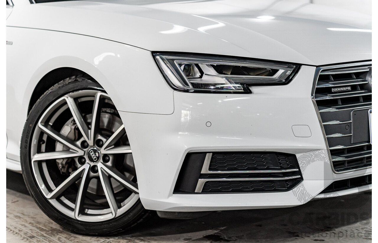 4/2017 Audi A4 2.0 TFSI Quattro Sport (AWD) F4 MY17 (B9) 4d Wagon Glacier White Pearl Turbo 2.0L