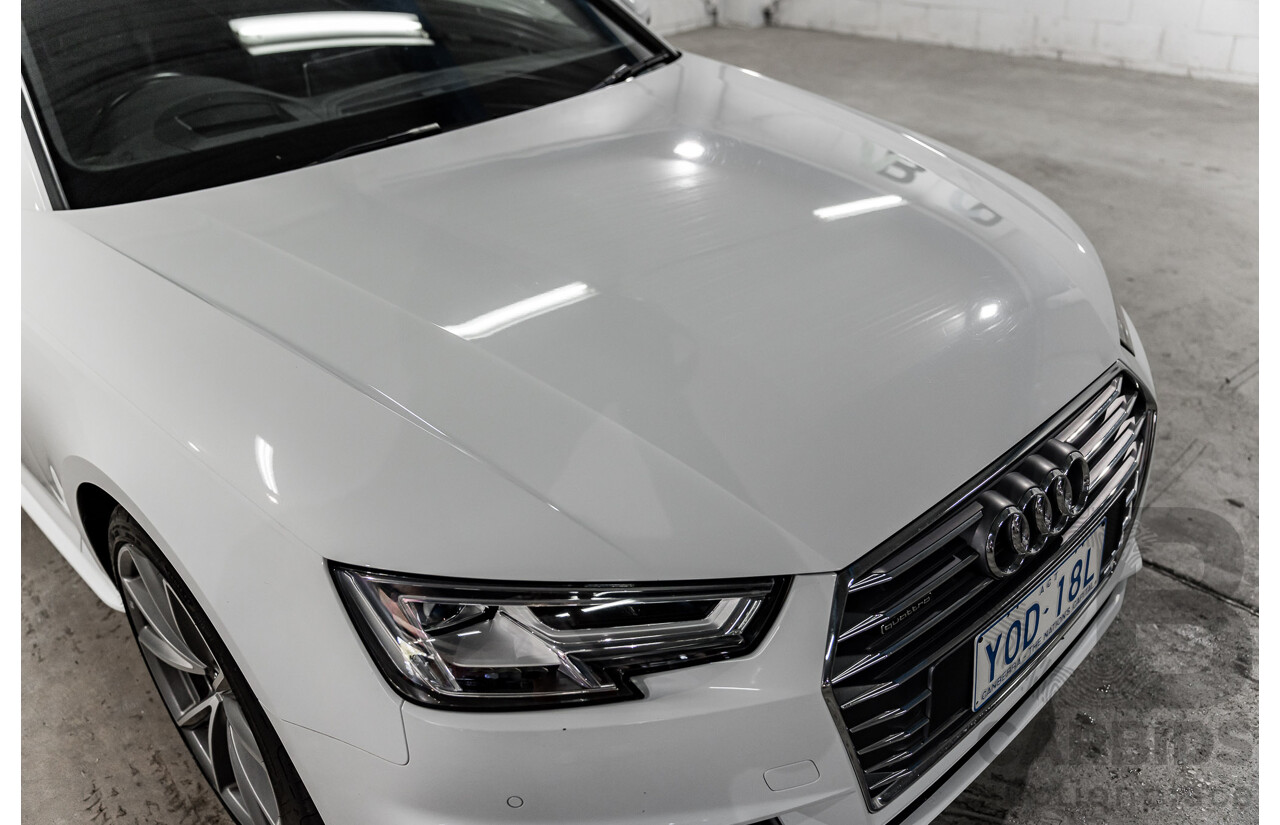 4/2017 Audi A4 2.0 TFSI Quattro Sport (AWD) F4 MY17 (B9) 4d Wagon Glacier White Pearl Turbo 2.0L