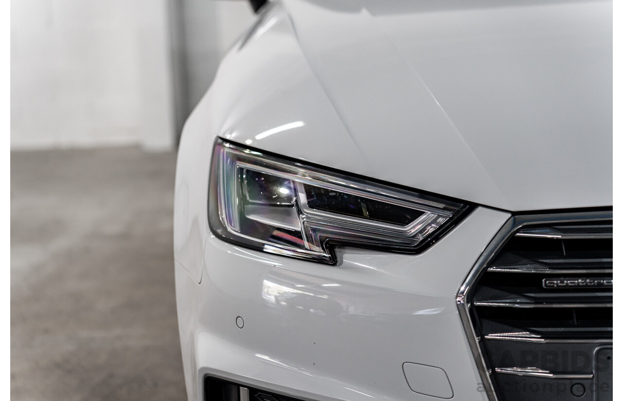 4/2017 Audi A4 2.0 TFSI Quattro Sport (AWD) F4 MY17 (B9) 4d Wagon Glacier White Pearl Turbo 2.0L