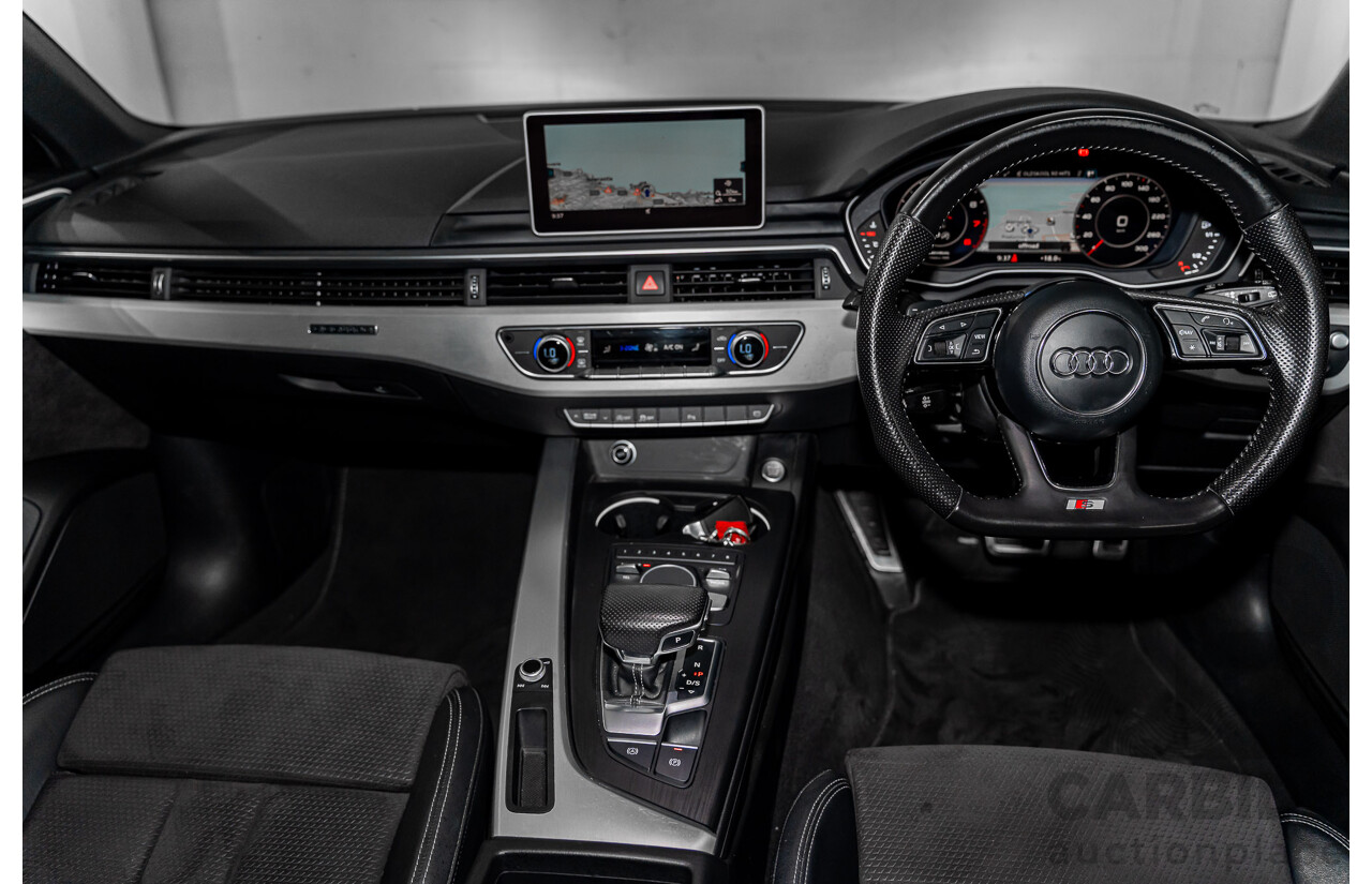 4/2017 Audi A4 2.0 TFSI Quattro Sport (AWD) F4 MY17 (B9) 4d Wagon Glacier White Pearl Turbo 2.0L