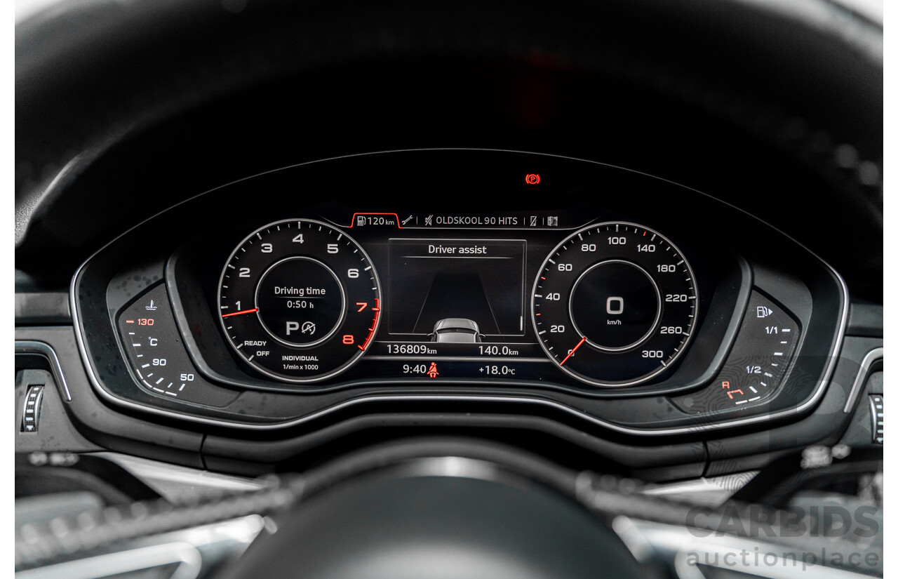 4/2017 Audi A4 2.0 TFSI Quattro Sport (AWD) F4 MY17 (B9) 4d Wagon Glacier White Pearl Turbo 2.0L