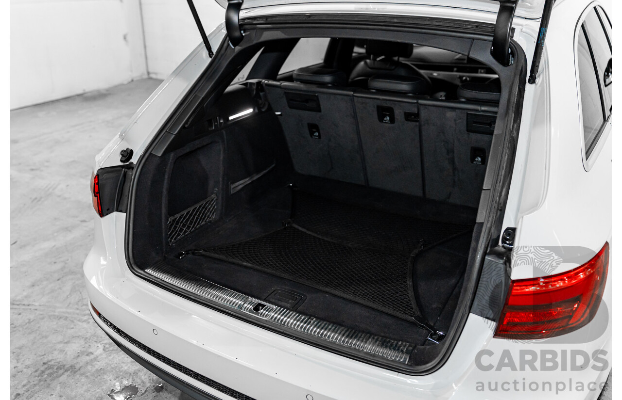 4/2017 Audi A4 2.0 TFSI Quattro Sport (AWD) F4 MY17 (B9) 4d Wagon Glacier White Pearl Turbo 2.0L