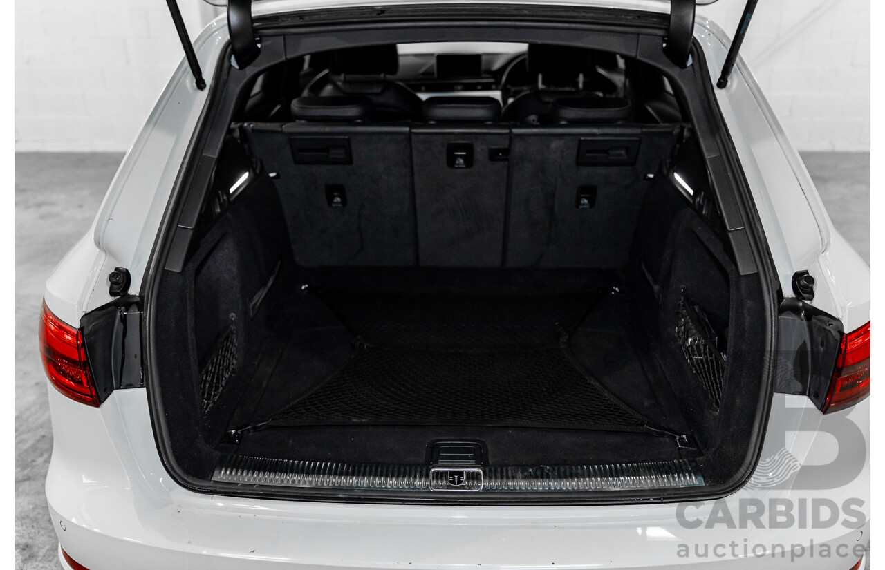 4/2017 Audi A4 2.0 TFSI Quattro Sport (AWD) F4 MY17 (B9) 4d Wagon Glacier White Pearl Turbo 2.0L