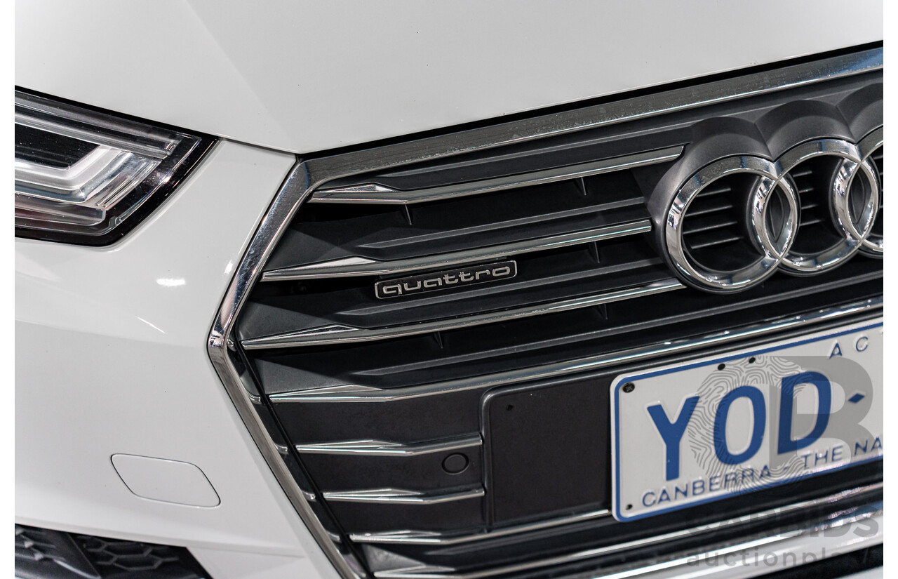 4/2017 Audi A4 2.0 TFSI Quattro Sport (AWD) F4 MY17 (B9) 4d Wagon Glacier White Pearl Turbo 2.0L