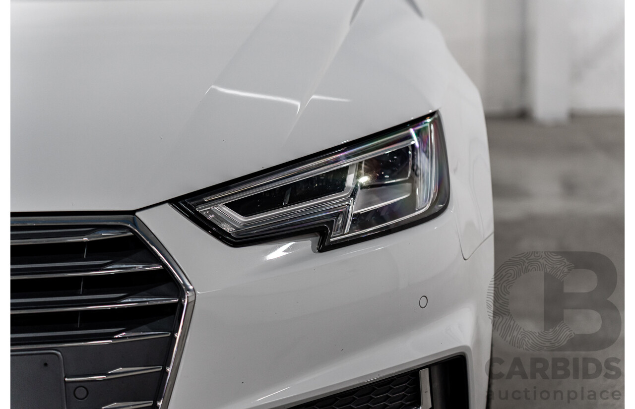 4/2017 Audi A4 2.0 TFSI Quattro Sport (AWD) F4 MY17 (B9) 4d Wagon Glacier White Pearl Turbo 2.0L