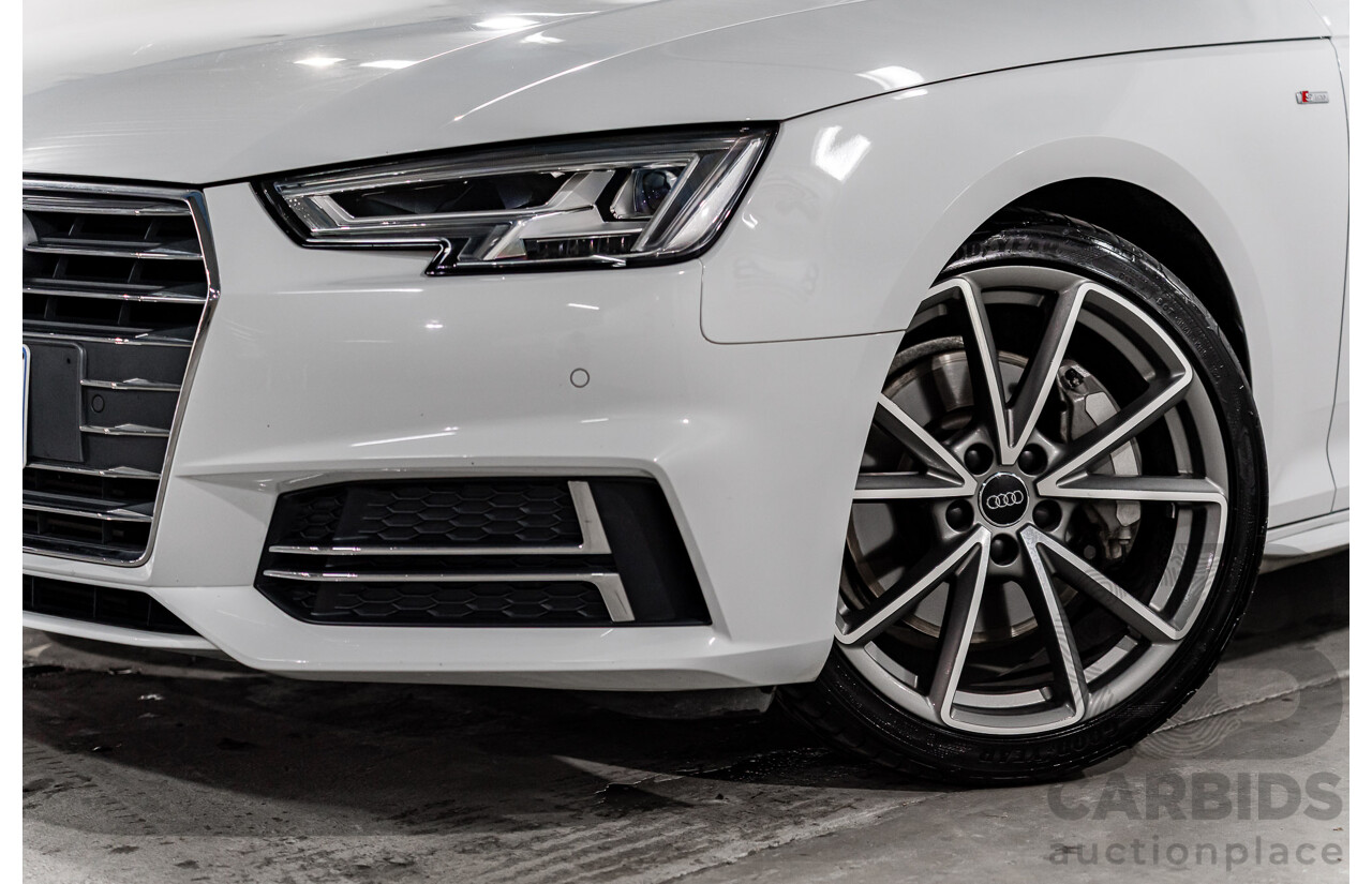 4/2017 Audi A4 2.0 TFSI Quattro Sport (AWD) F4 MY17 (B9) 4d Wagon Glacier White Pearl Turbo 2.0L