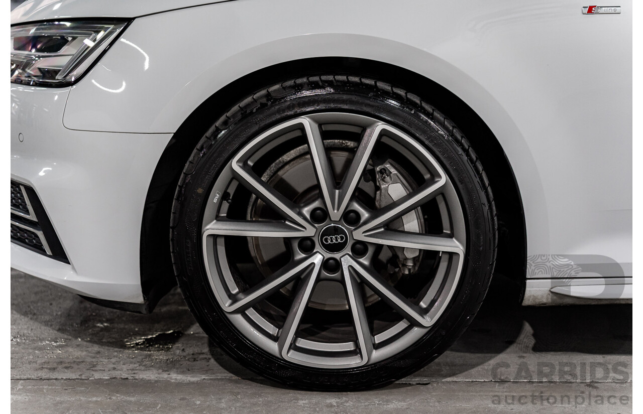 4/2017 Audi A4 2.0 TFSI Quattro Sport (AWD) F4 MY17 (B9) 4d Wagon Glacier White Pearl Turbo 2.0L