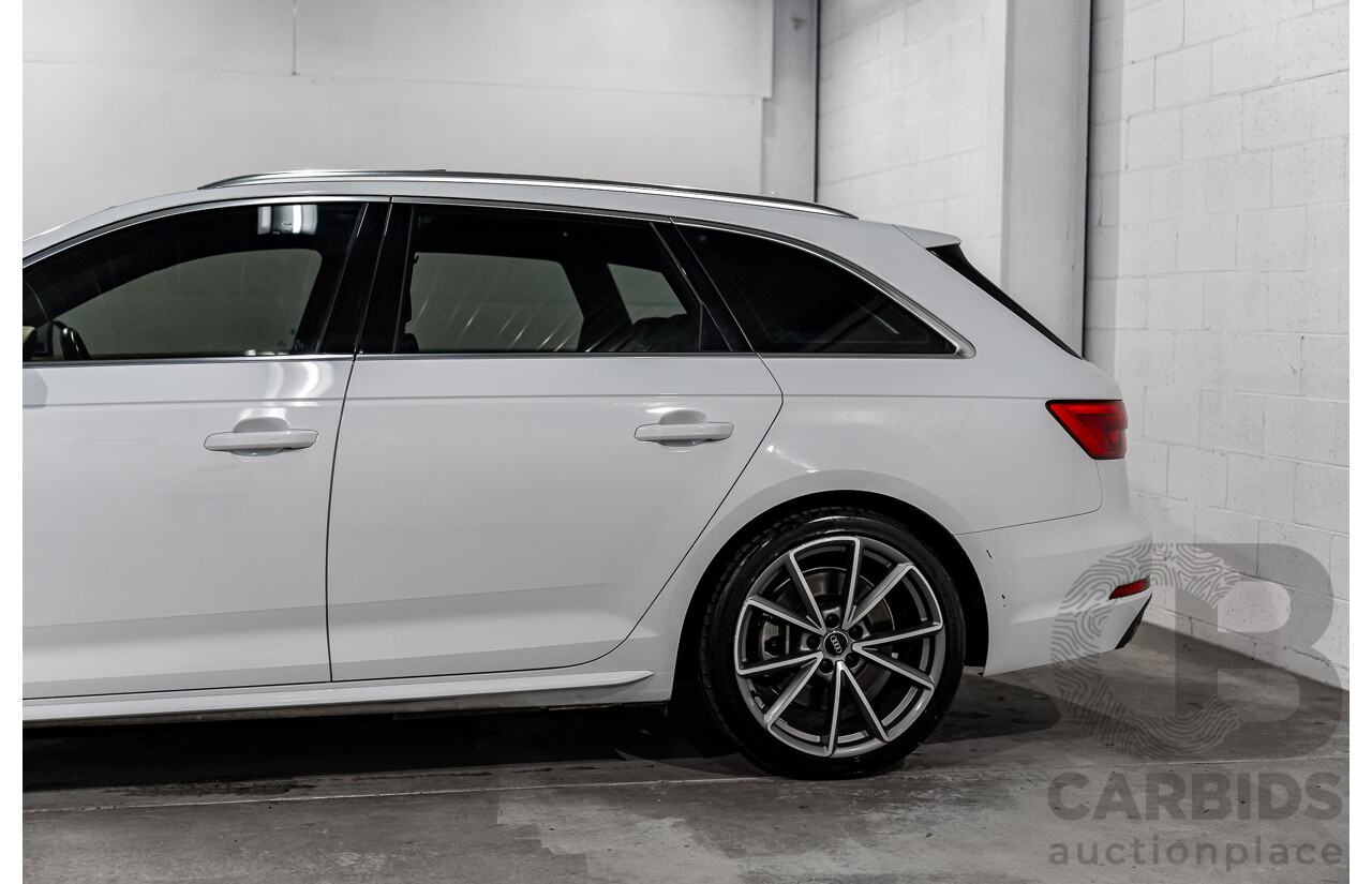 4/2017 Audi A4 2.0 TFSI Quattro Sport (AWD) F4 MY17 (B9) 4d Wagon Glacier White Pearl Turbo 2.0L