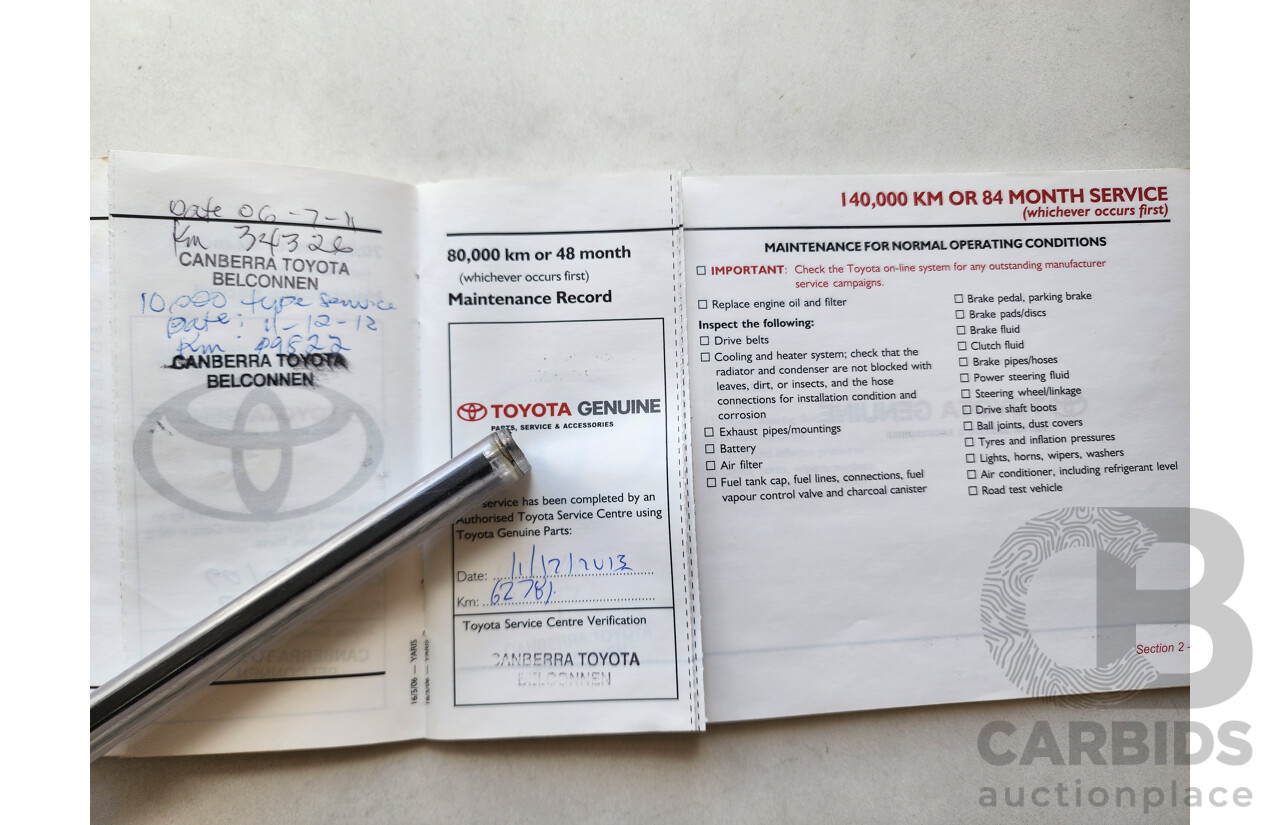 8/2006 Toyota Yaris YRX NCP91R 5d Hatchback Blue 1.5L