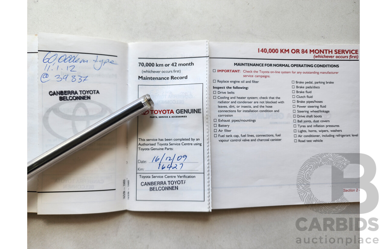 8/2006 Toyota Yaris YRX NCP91R 5d Hatchback Blue 1.5L