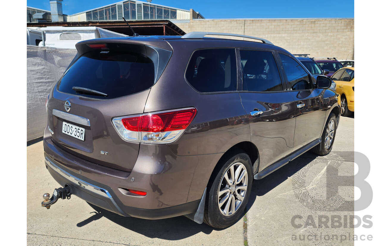 11/2015 Nissan Pathfinder ST (4x2) R52 MY15 4d Wagon Brown 3.5L