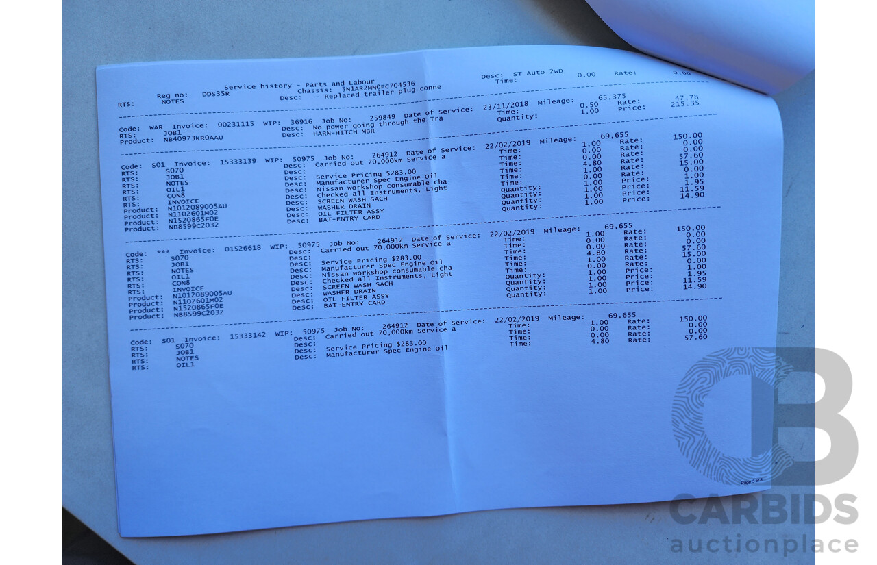 11/2015 Nissan Pathfinder ST (4x2) R52 MY15 4d Wagon Brown 3.5L