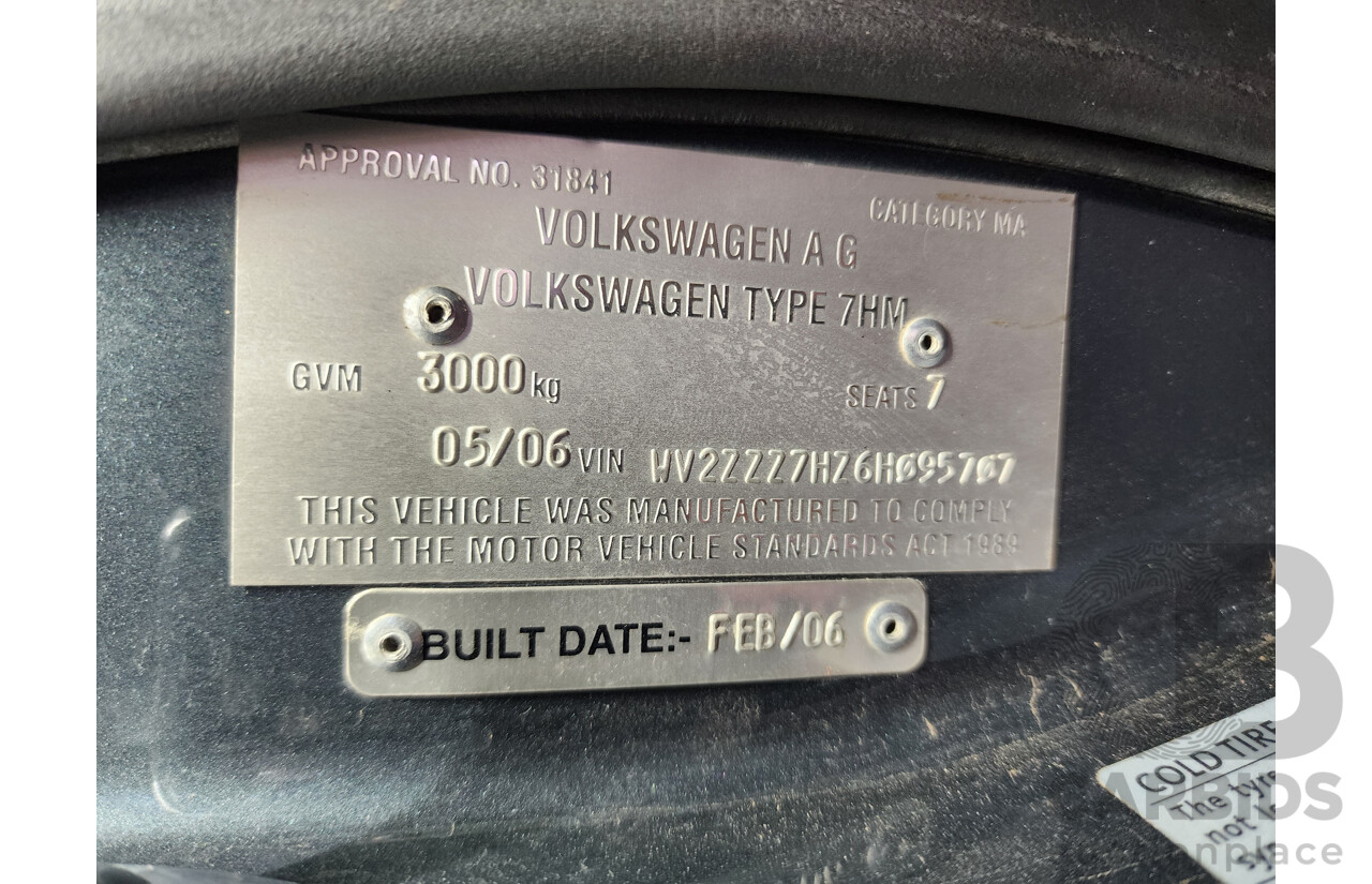 5/2006 Volkswagen Multivan Comfortline 4MTN T5 4d Van Grey 2.5L